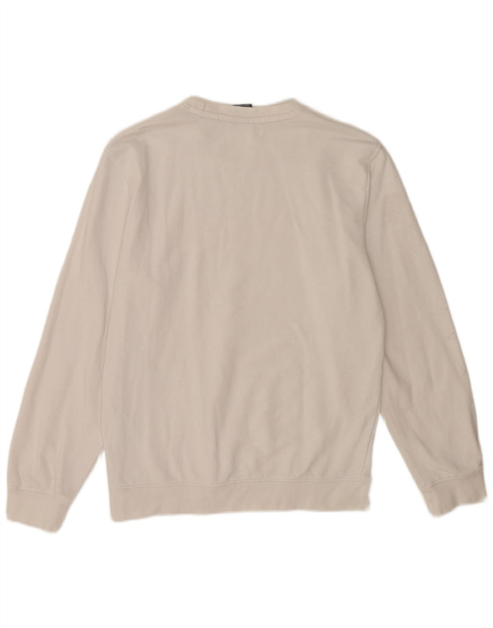 Champion feminino regular fit moletom jumper UK 14 médio algodão branco