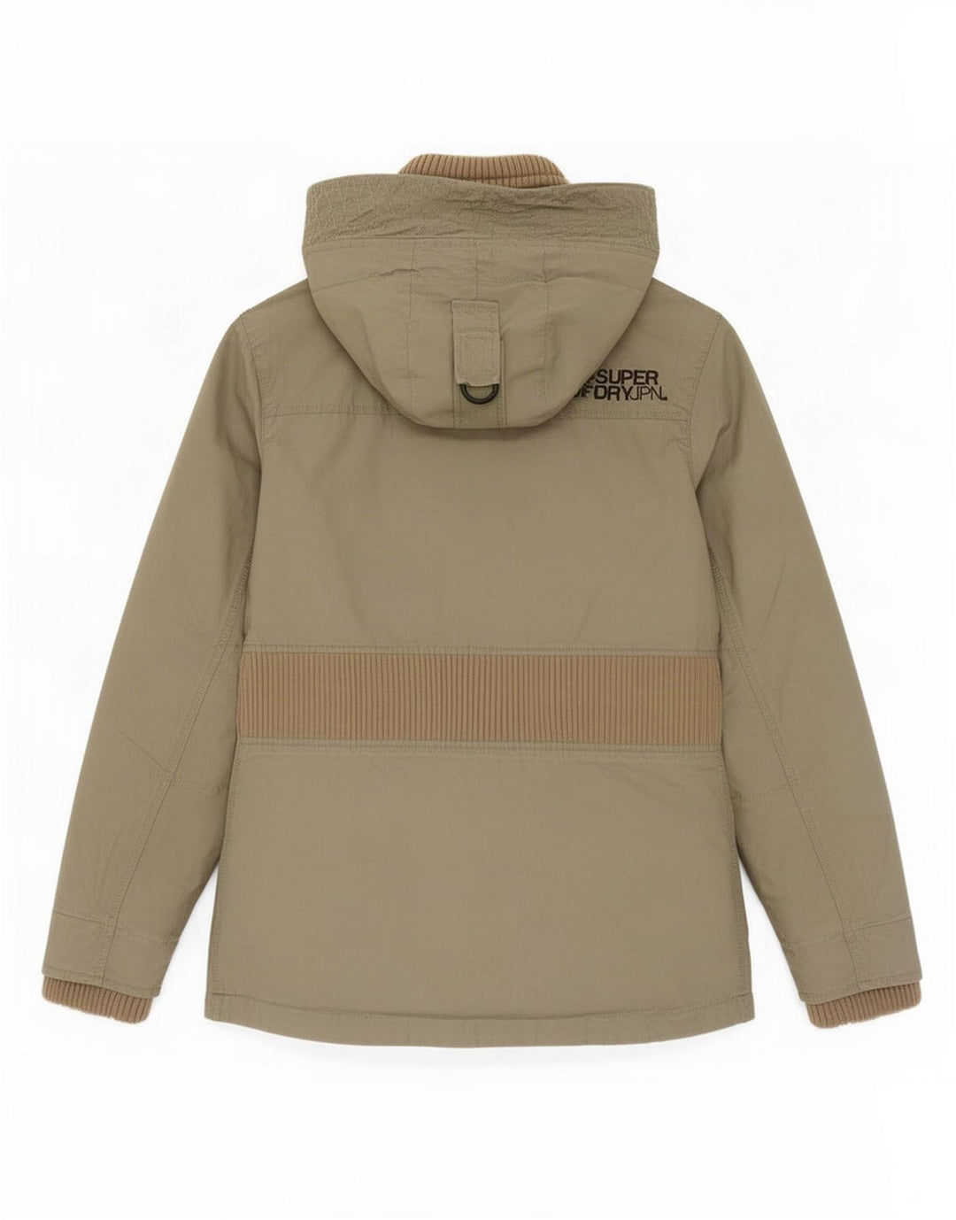 Jaqueta Parka Feminina Superdry com Capuz UK 12 Algodão Cáqui Médio