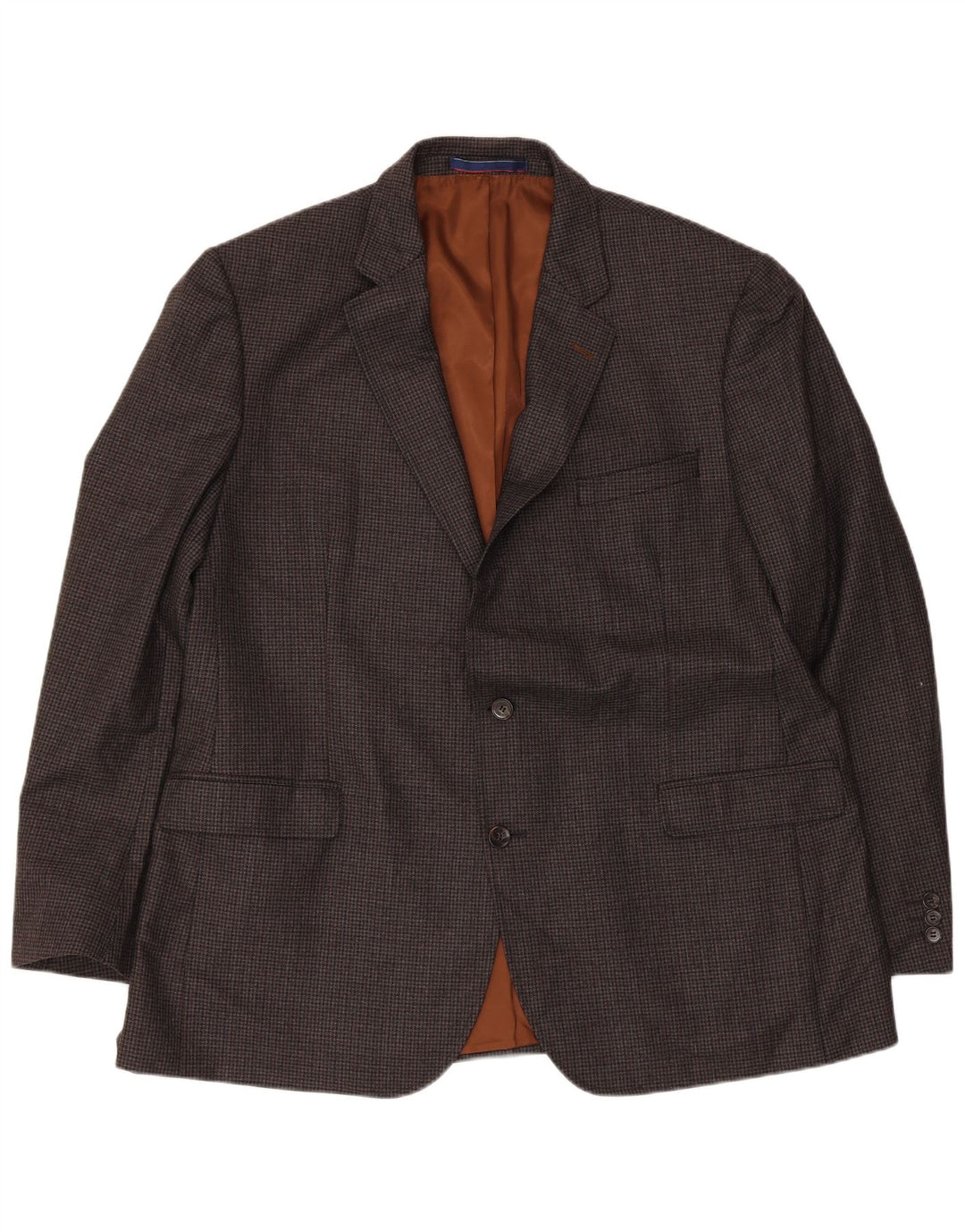 Jaqueta blazer masculina Marks & Spencer sob medida Reino Unido 46 3XL cinza Houndstooth