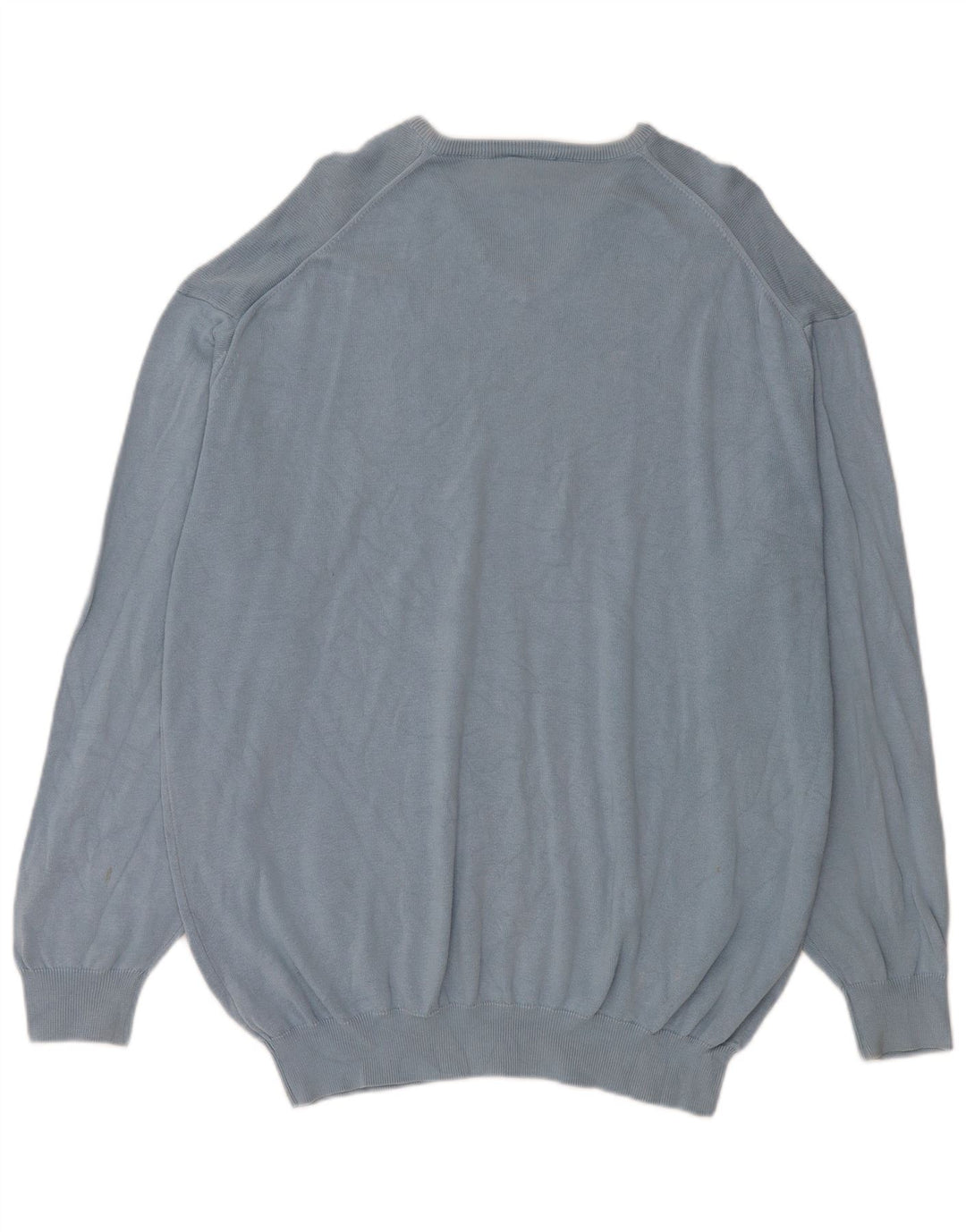 Suéter masculino LACOSTE com decote em V tamanho 6 XL algodão azul