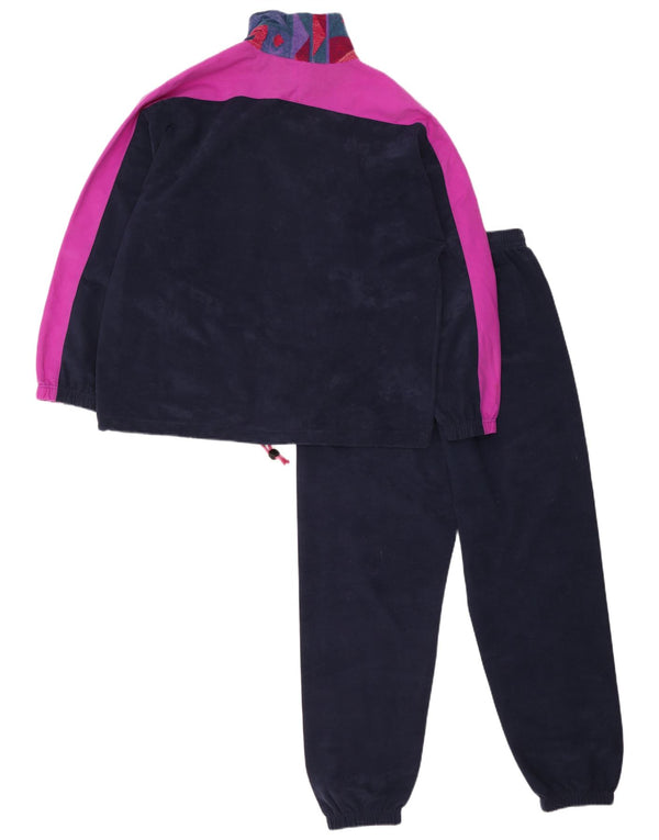 Terinda Mens Relaxed Fit Full Tracksuit Médio Azul Marinho Colourblock Sports