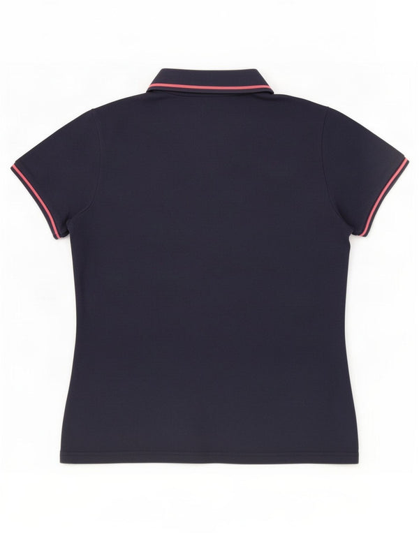 Camisa polo feminina Kappa UK 14 grande algodão azul marinho