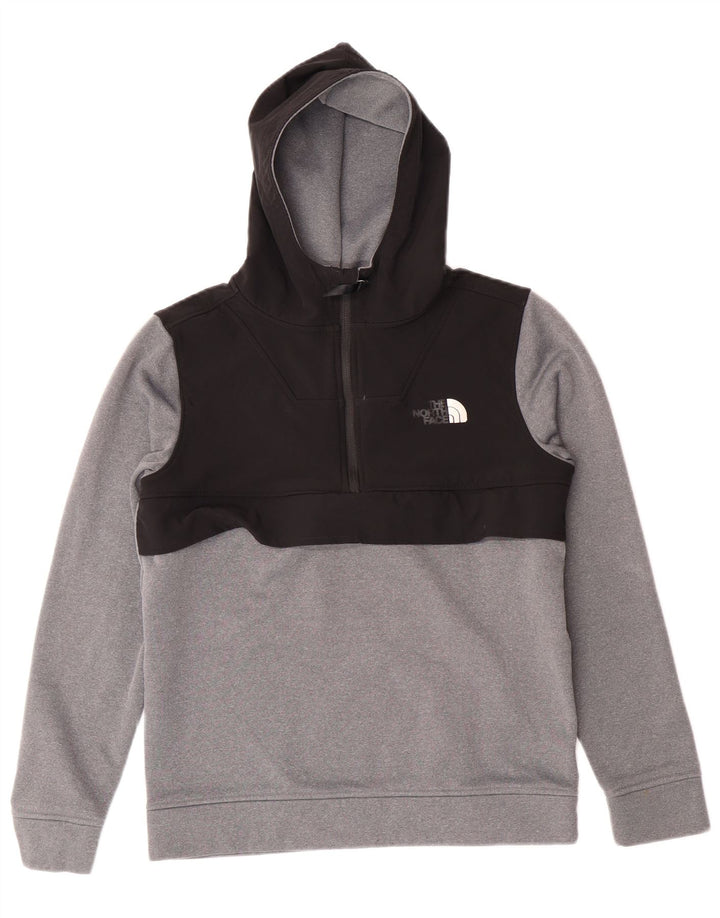 THE NORTH FACE Meninos com capuz e gola com zíper jumper 14-15 anos XL cinza colorblock