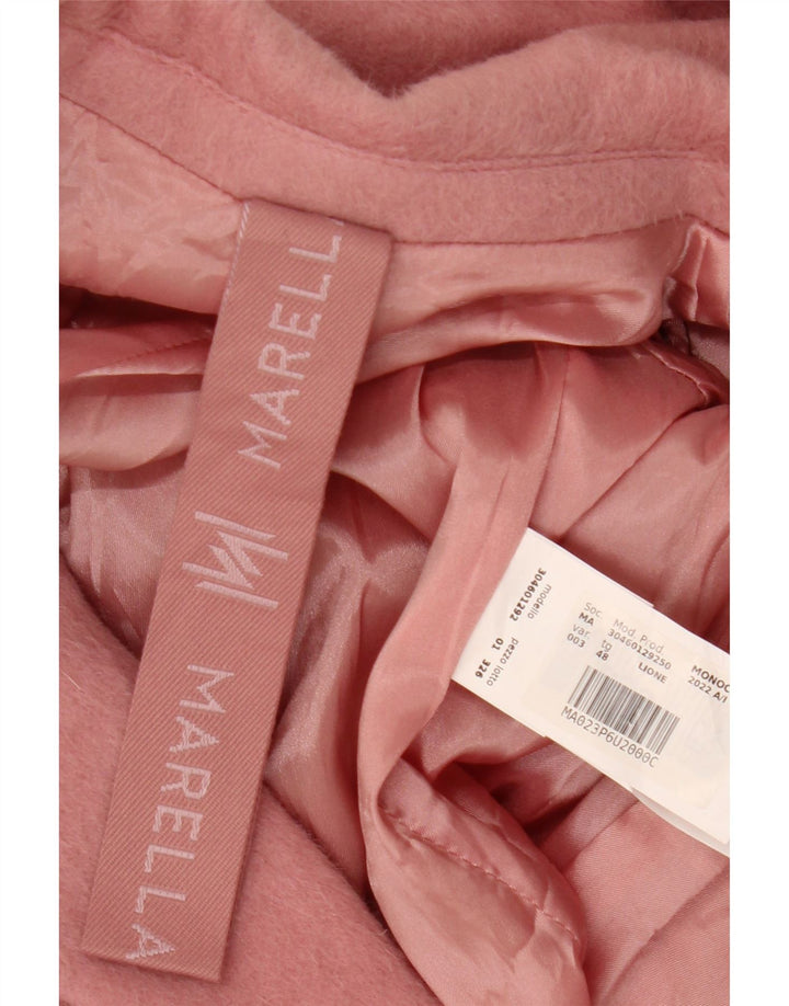 Jaqueta blazer feminina Marella Longline 2 botões IT 48 XL lã rosa