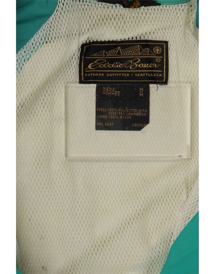 Jaqueta de chuva masculina Eddie Bauer UK 38 poliéster verde médio