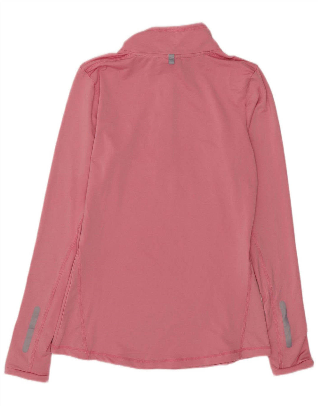 Ellesse Top feminino com zíper e manga comprida UK 12 poliéster rosa médio