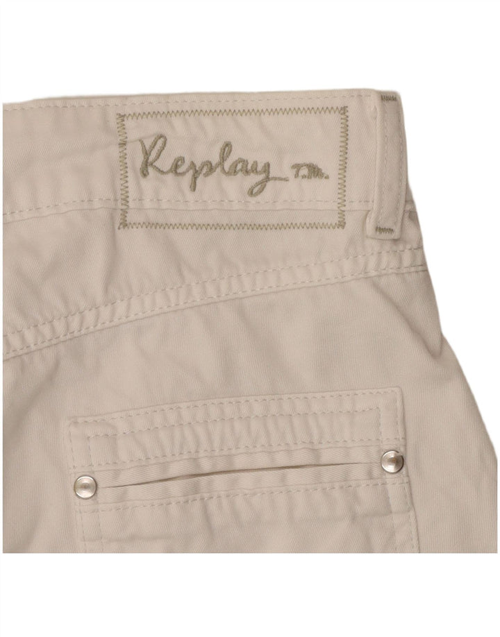 Shorts casual feminino Replay W30 médio branco
