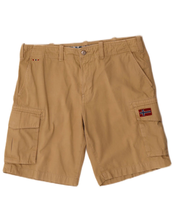 Napapijri Mens Geographic Cargo Shorts W33 Grande Bege