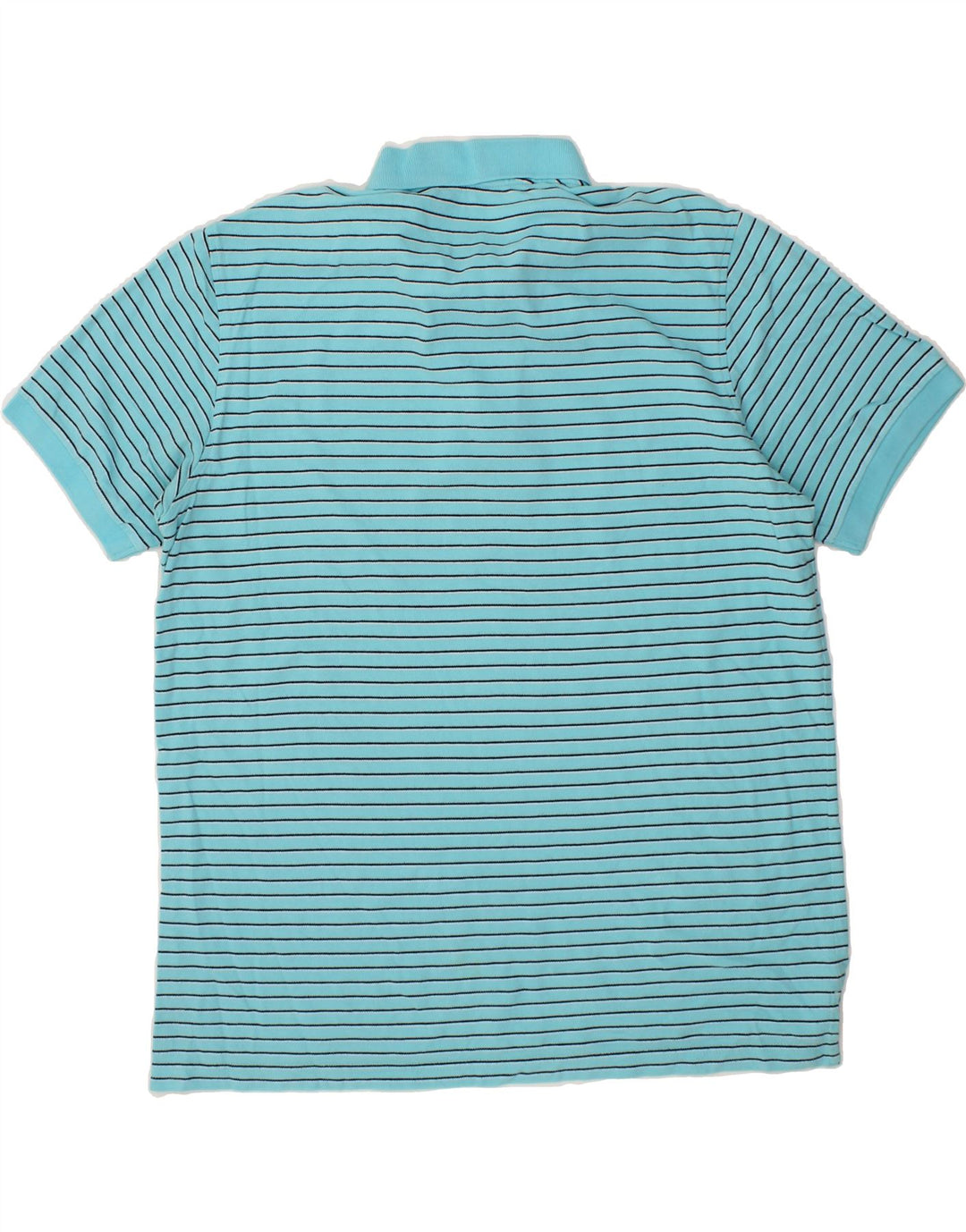 IZOD Mens Polo Shirt XL Blue Striped Cotton Vintage Izod and Second-Hand Izod from Messina Hembry 