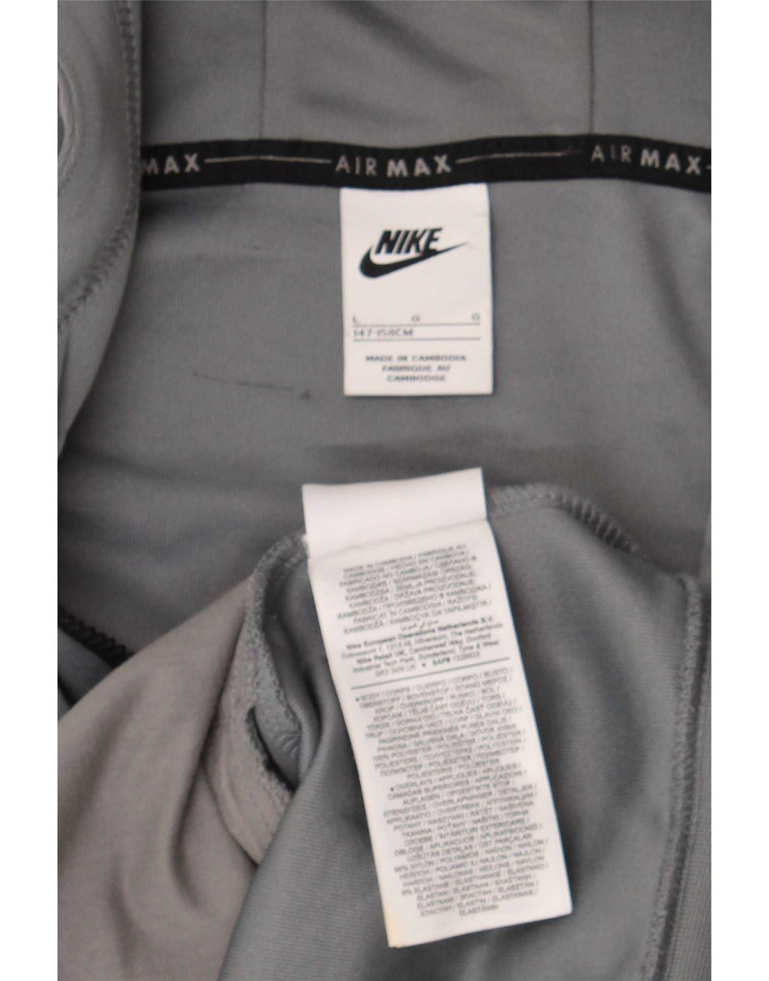Suéter Nike Boys Graphic Zip com capuz 12-13 anos grande cinza poliéster