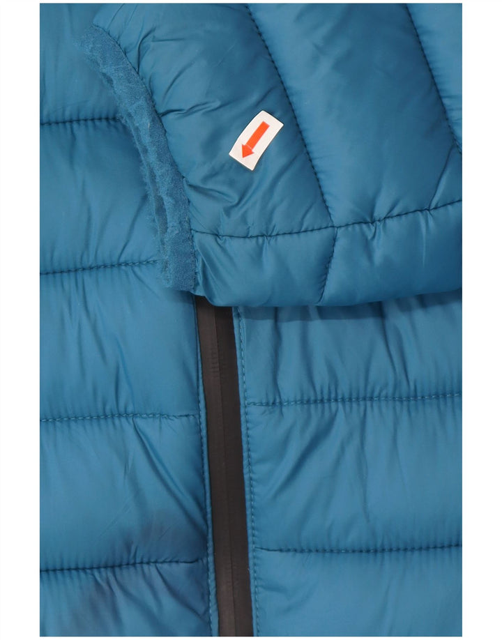 Jaqueta masculina acolchoada com capuz Lotto UK 40 poliéster azul grande