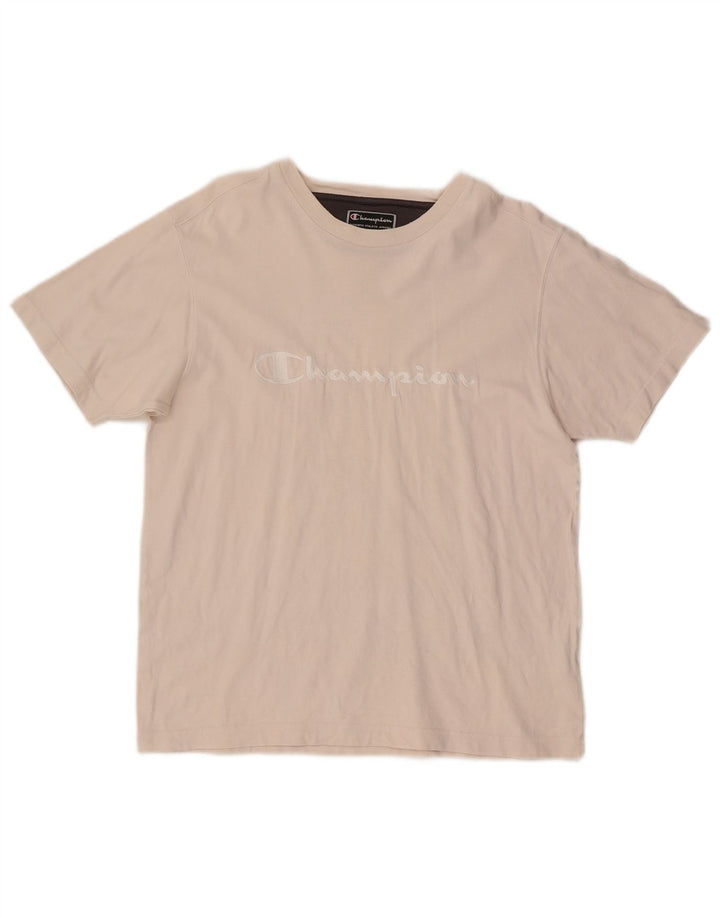 Camiseta masculina Columbia manga curta regular fit gráfica top médio off white