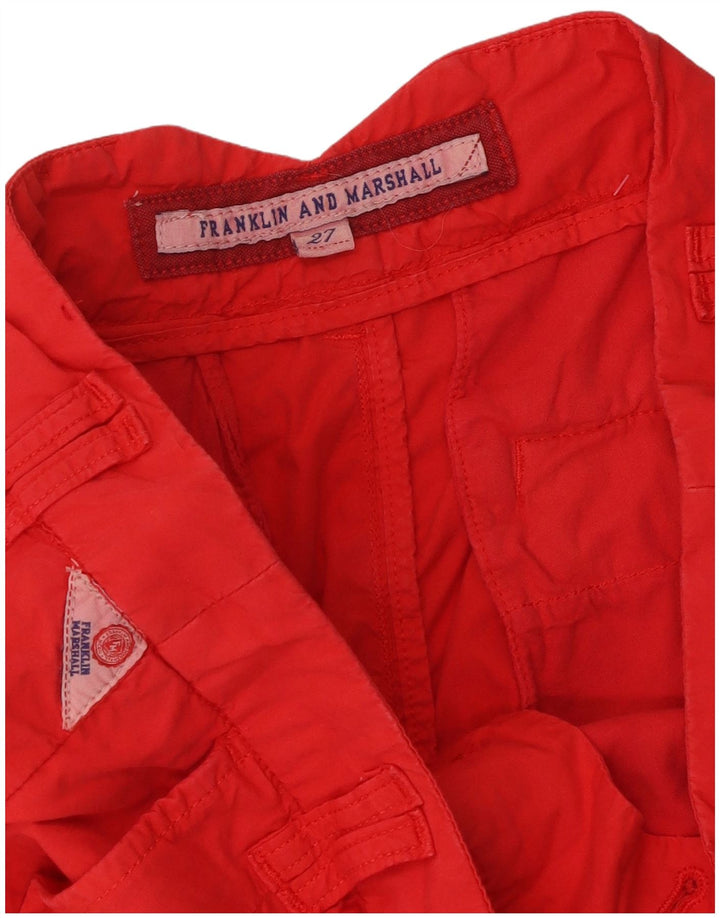 Shorts casuais femininos Franklin & Marshall W27 pequenos vermelhos