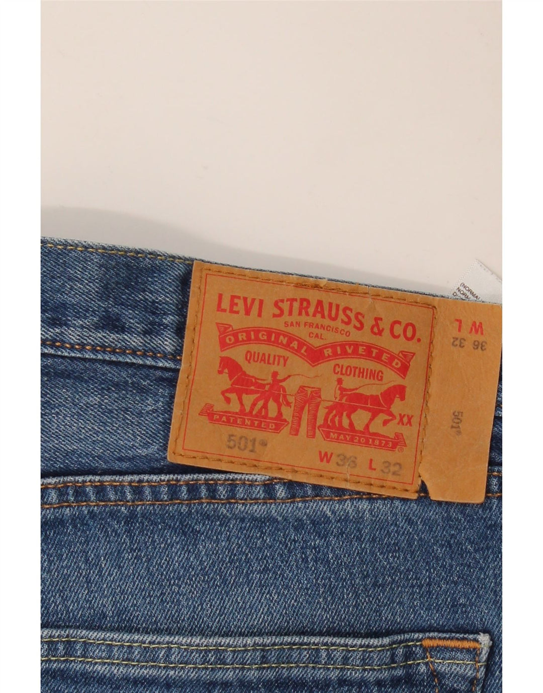Levi's Masculino 501 Straight Jeans W36 L32 Azul Algodão