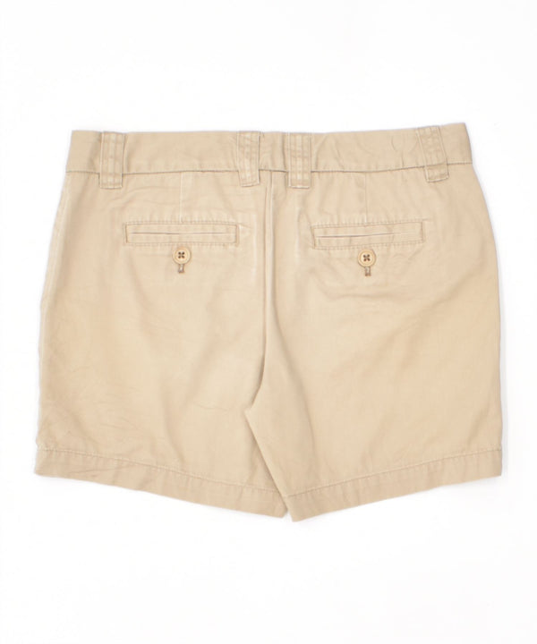 J. CREW Shorts chino feminino de sarja clássica de cintura baixa W32 algodão bege grande