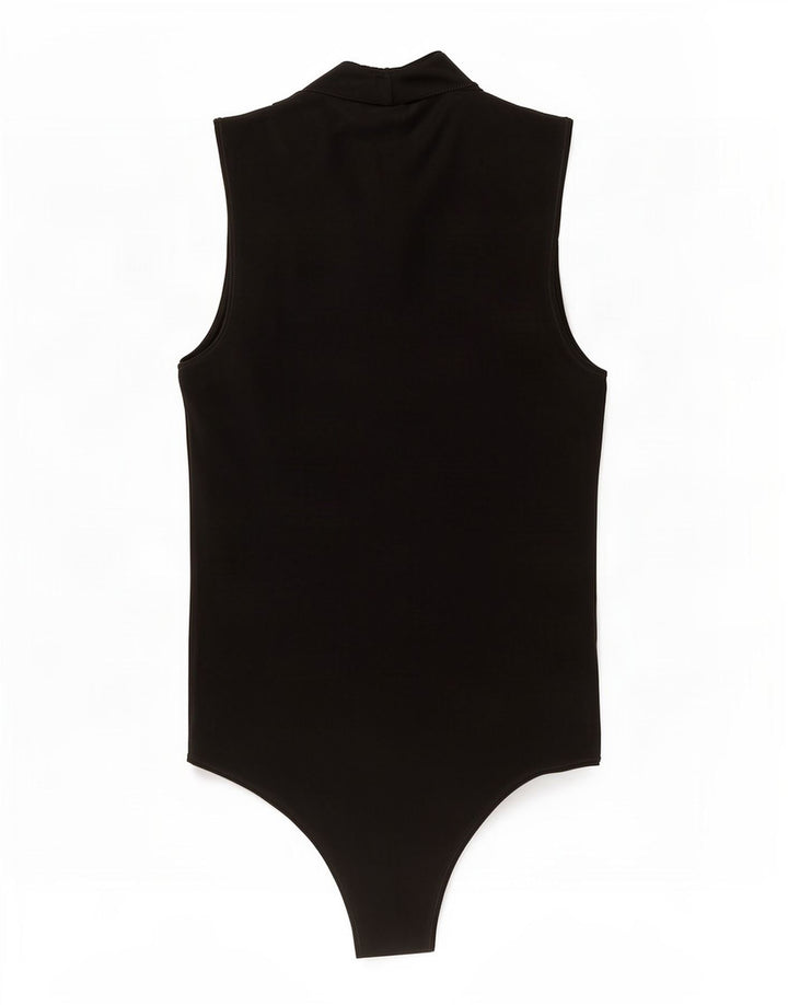 Body feminino sem mangas Benetton UK 12 algodão preto médio