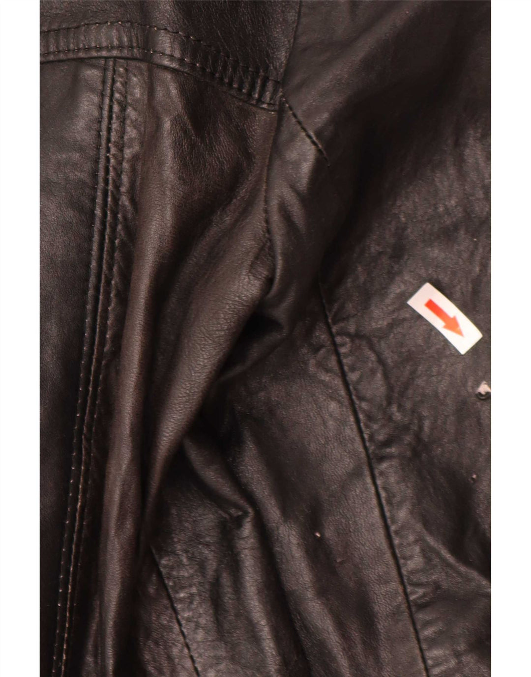 Jaqueta blazer feminina vintage de couro com 3 botões IT 44 médio preto