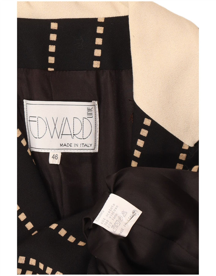 Jaqueta blazer feminina Edward Longline com 3 botões IT 46 listrada preta grande