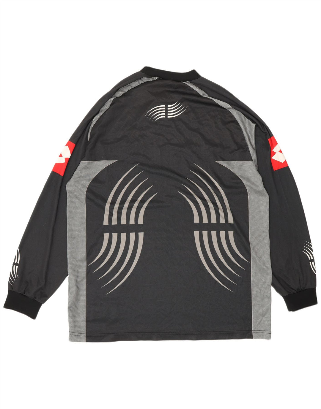 LOTTO Mens Juventus 2001-2002 Home Graphic Jersey Top Grande Preto Esportivo