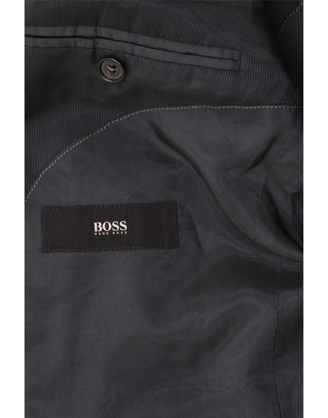 Jaqueta Blazer Masculina Hugo Boss com 2 Botões EU 48 Lã Azul Marinho Médio