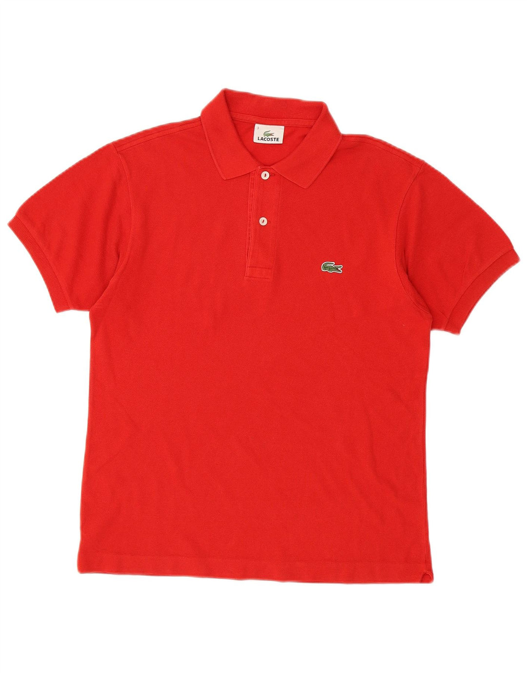 Camisa polo masculina LACOSTE tamanho 3 pequeno algodão vermelho