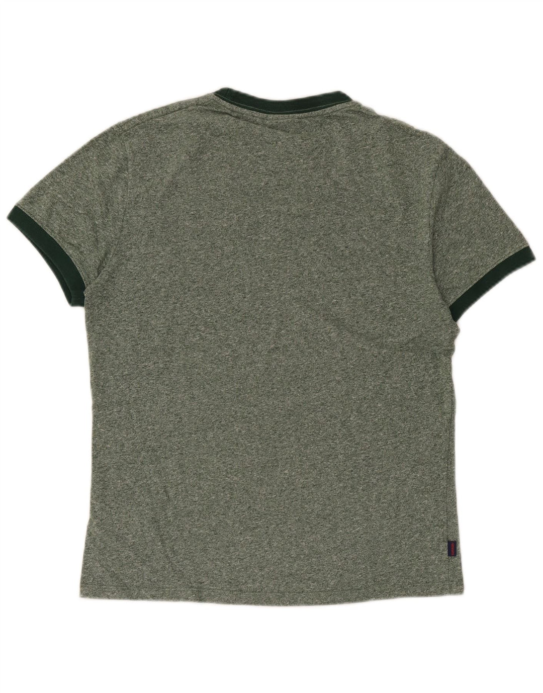 Camiseta masculina Superdry Top médio algodão manchado verde