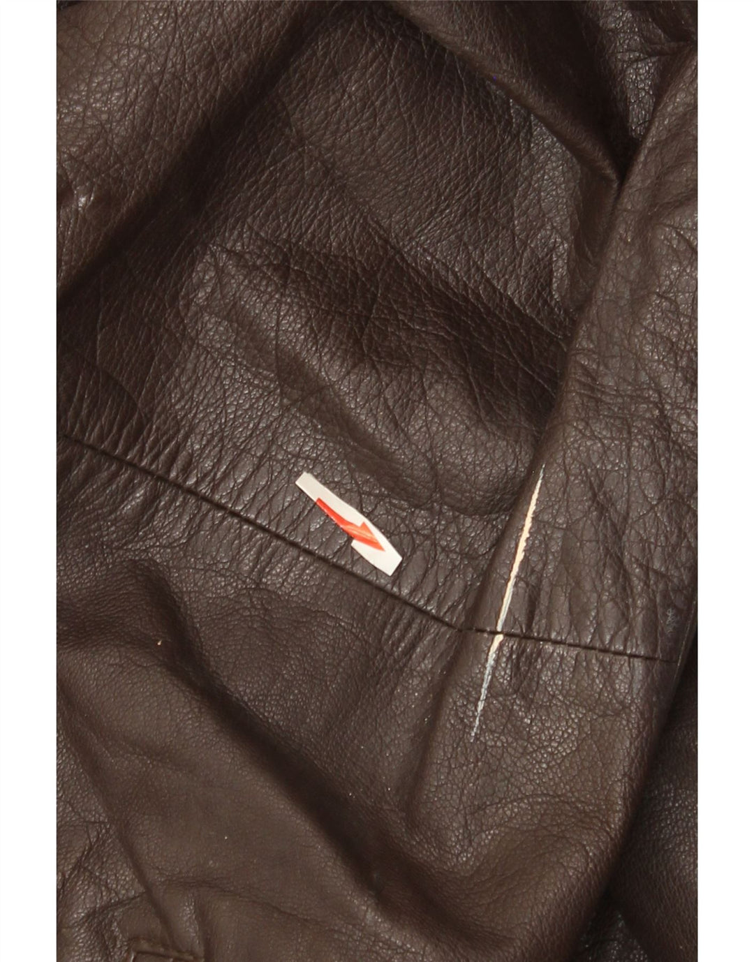 Jaqueta de couro feminina vintage UK 22 3XL marrom