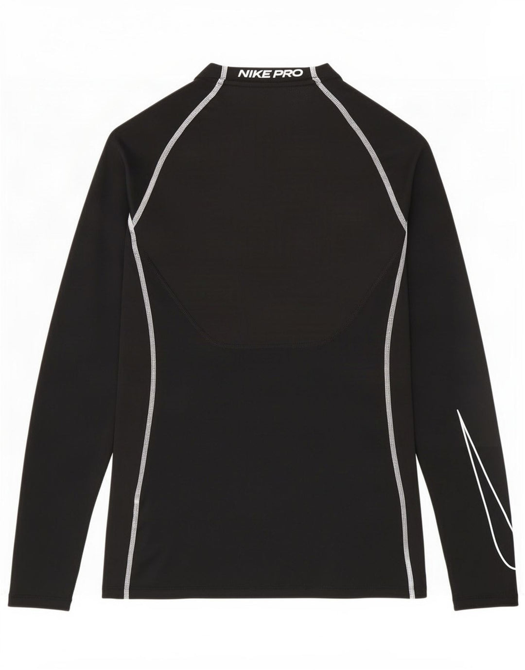 Top gráfico masculino Nike Tight Fit manga comprida pequeno poliéster preto