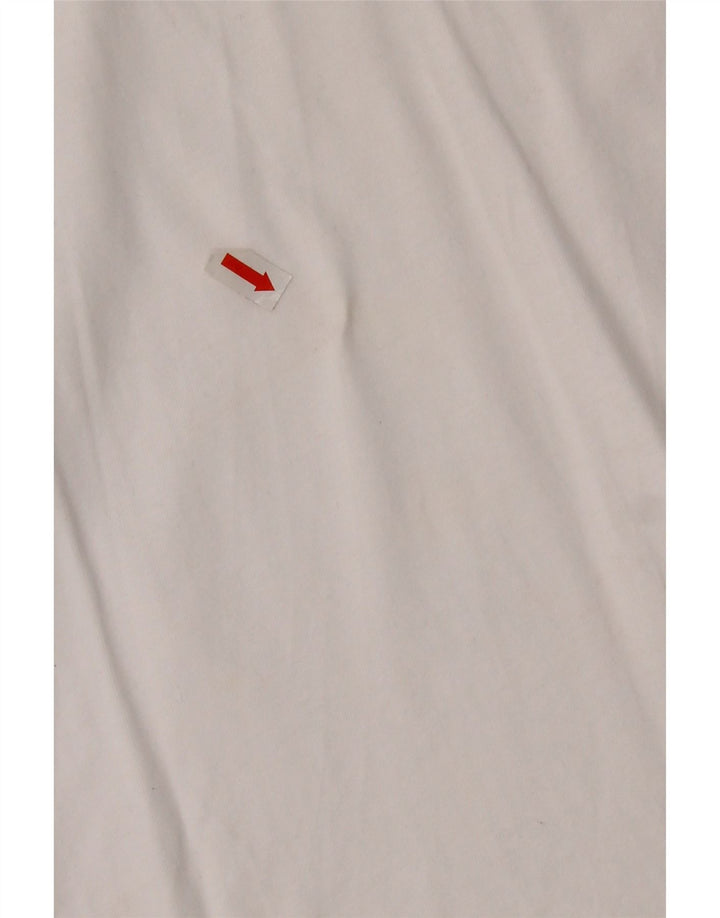 Camiseta feminina Jack Wills UK 14 algodão branco médio