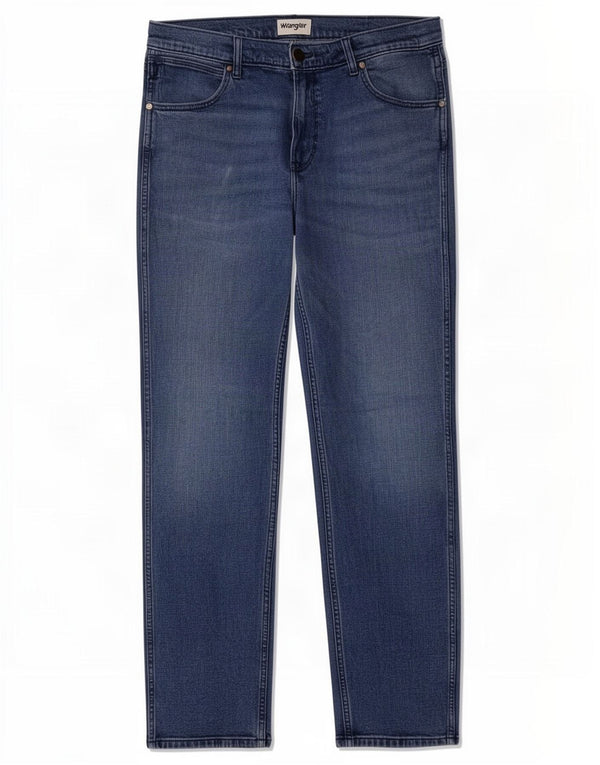 Wrangler masculino Greensboro Regular Fit Jeans retos W36 L32 algodão azul