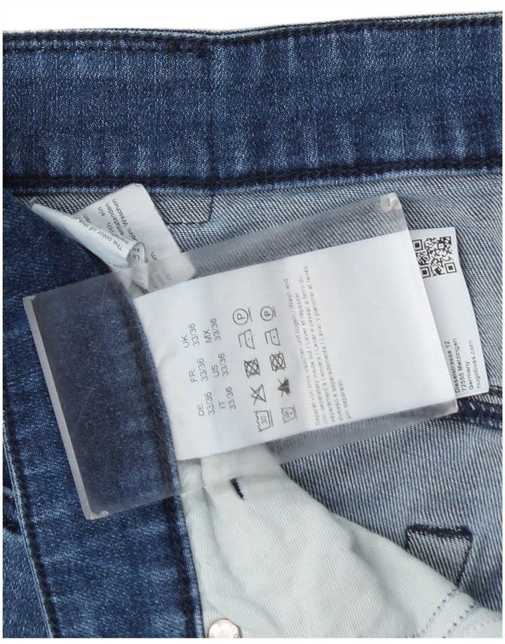 Hugo Boss Mens Skinny Jeans W33 L36 Azul Algodão