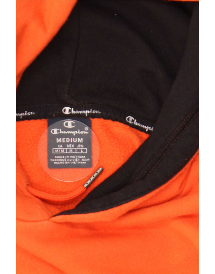Jumper com capuz gráfico masculino Champion médio laranja