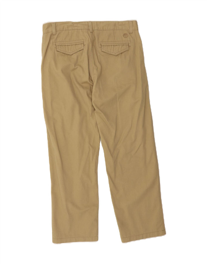 TIMBERLAND Mens Straight Chino Trousers W34 L29 Beige Vintage Timberland and Second-Hand Timberland from Messina Hembry 