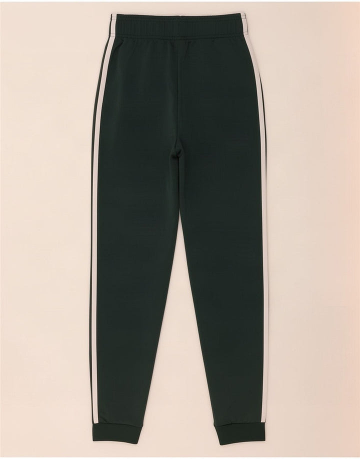 Adidas meninos calças de treino joggers 11-12 anos poliéster verde