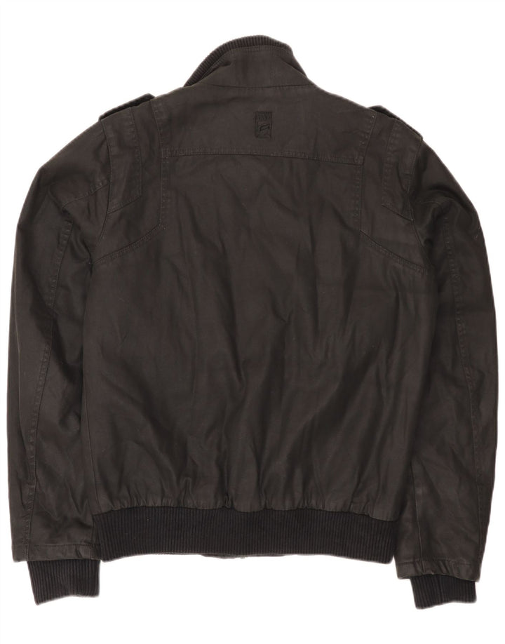 Jaqueta utilitária masculina Jack & Jones Reino Unido 36 algodão preto pequeno