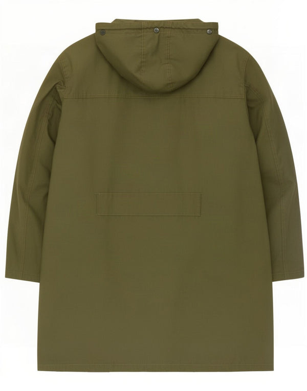 Capa de chuva masculina vintage com capuz UK 40 grande verde
