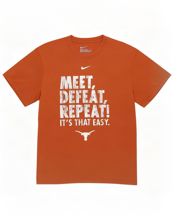 Camiseta Nike masculina Texas Longhorns Loose Fit Graphic Top Médio Laranja