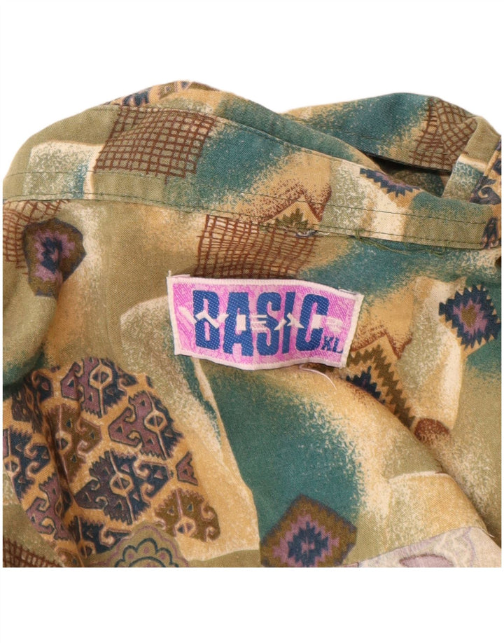 Camisa Básica Masculina Manga Curta XL Multicolorida Geométrica
