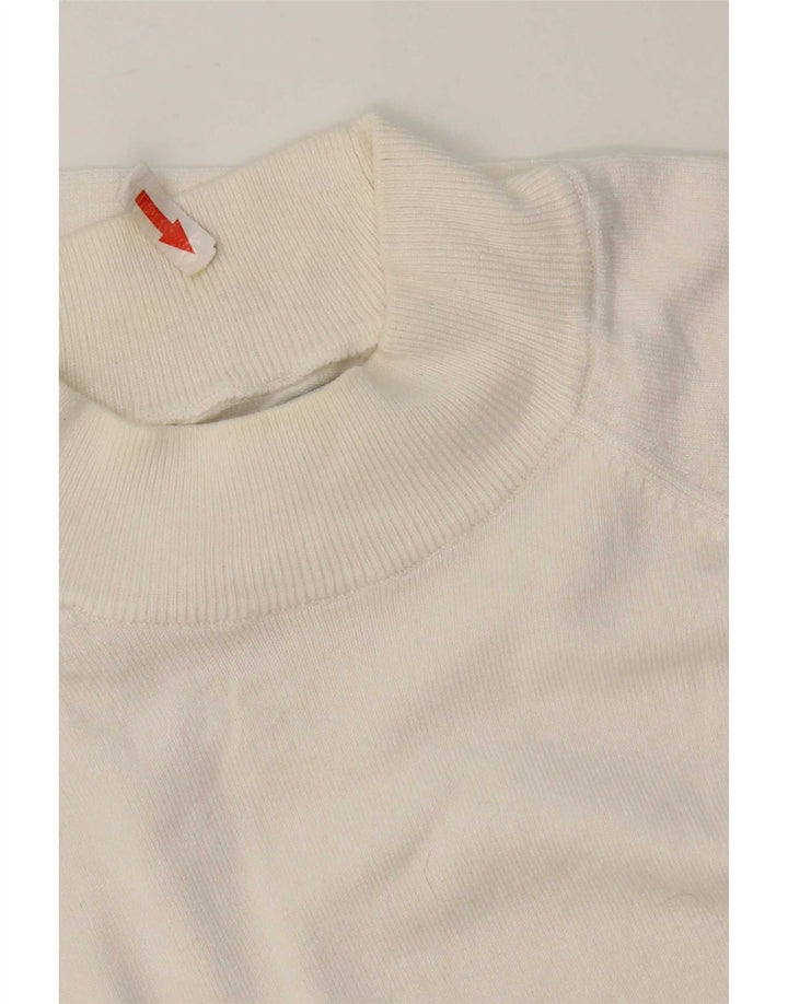 Zara Suéter masculino com gola tartaruga, viscose branca média
