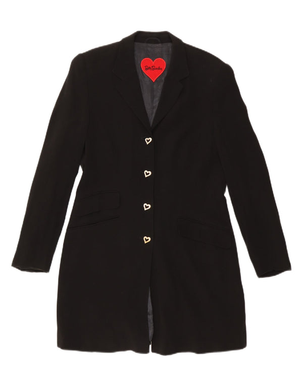 Jaqueta blazer feminina Betty Barclay com 4 botões e longline Reino Unido 12 médio preto