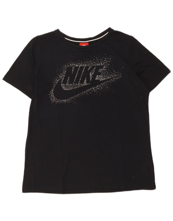 Camiseta Nike Feminina Graphic Top UK 14 Médio Preto Poliéster