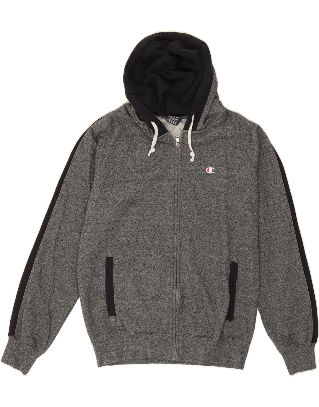 CHAMPION Mens Zip Hoodie Sweater Medium Grey Cotton Vintage Champion and Second-Hand Champion from Messina Hembry 