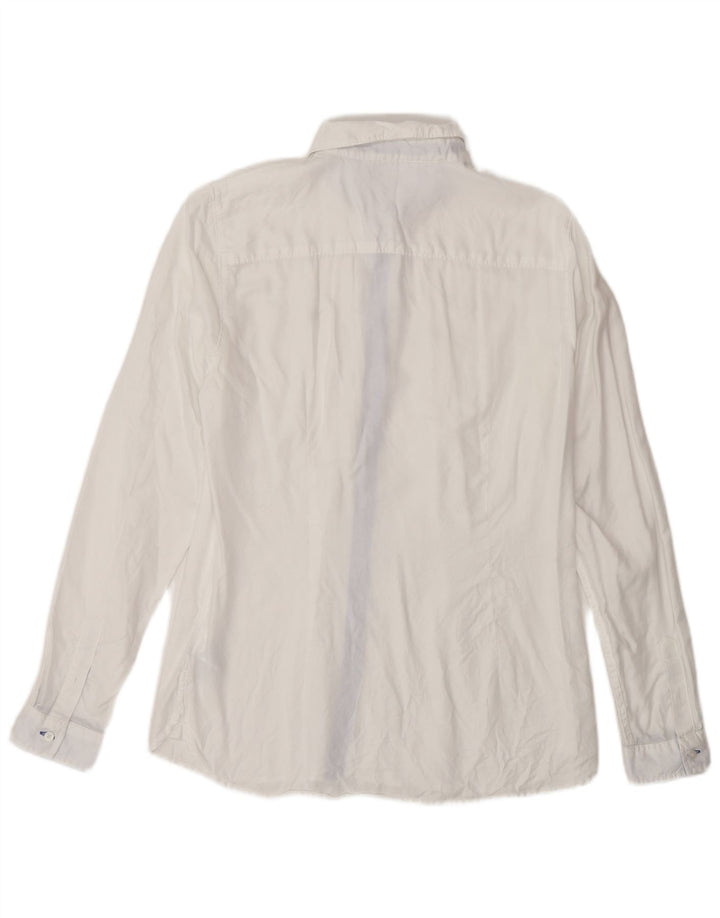 Camisa justa feminina Tommy Hilfiger EUA 8 algodão branco médio
