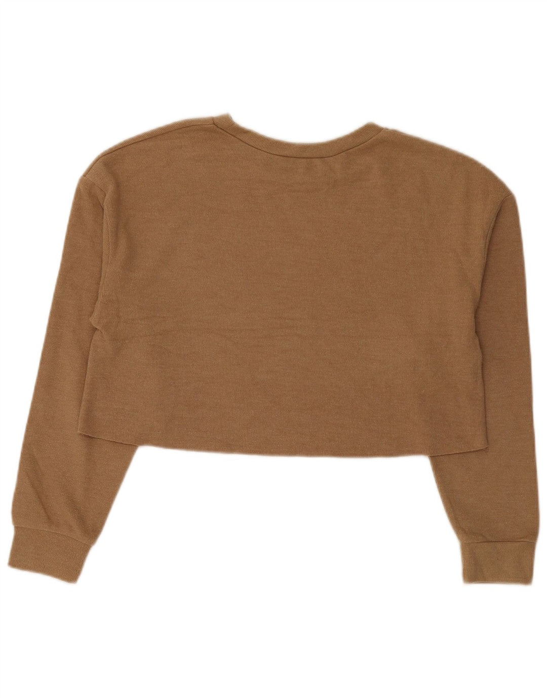 Zara Womens Trafaluc Oversized Crop Top Pequeno Algodão Marrom