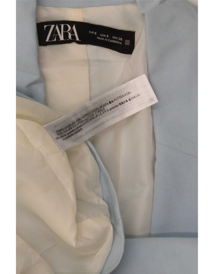 Zara Jaqueta Blazer Oversized Feminina com 2 Botões Reino Unido 10 Pequeno Azul