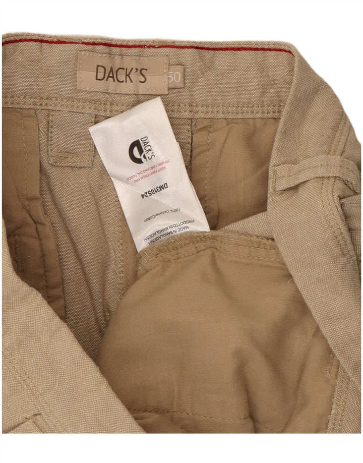 Shorts cargo masculino da Dack IT 50 grande W34 algodão bege
