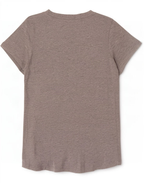 Camiseta feminina Puma com estampa gráfica UK 14 grande algodão manchado cinza