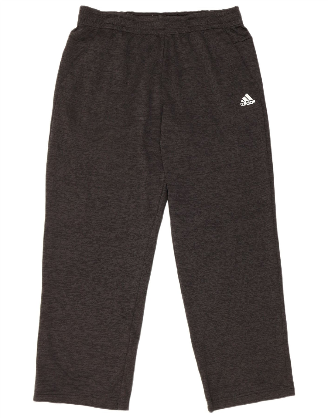 Calça de treino masculina Adidas grande poliéster manchado preto