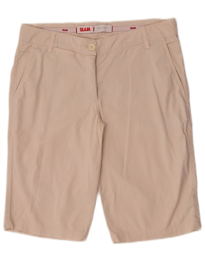 Slam Womens Chino Shorts IT 42 Médio W30 Algodão Bege