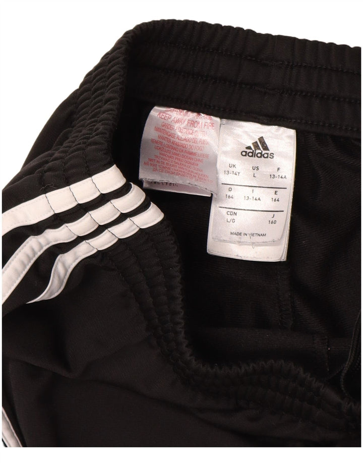 Calças de treino Adidas meninos 13-14 anos preto poliéster